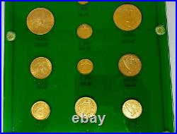 22k Yellow Gold Valuable Coins Collection with Display