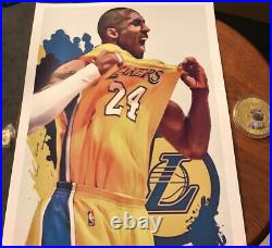 24K GOLD COIN KOBE BRYANT LAKERS LIMITED EDITION &KOBE BRYANT 8x10 GLOSSY POSTER