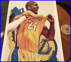 24K GOLD COIN KOBE BRYANT LAKERS LIMITED EDITION &KOBE BRYANT 8x10 GLOSSY POSTER