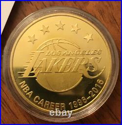 24K GOLD COIN KOBE BRYANT LAKERS LIMITED EDITION &KOBE BRYANT 8x10 GLOSSY POSTER