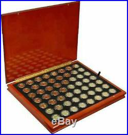 24K Gold State Quarter Collection 1999-2009 56 Coin Set in Heirloom Wood Case