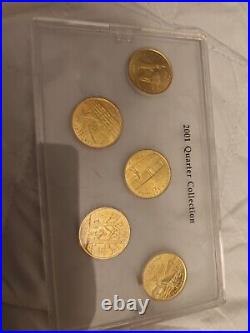 24Kt 2001 Gold Plated State Quarters