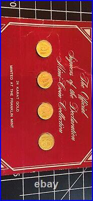 24 Karat Gold Signers of Declaration Independence Coin Collection