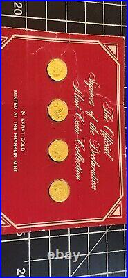 24 Karat Gold Signers of Declaration Independence Coin Collection