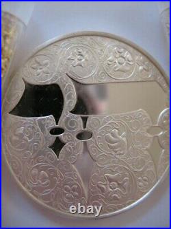 26 Gram. 925 Silver Rare Franklin Mint Proof Hebrew Chai Good Luck Coin + Gold