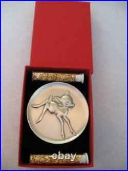 2.3 Oz Bambi Disney Kirk Collection 1974 Relief. 925 Silver Coin Very Rare +gold