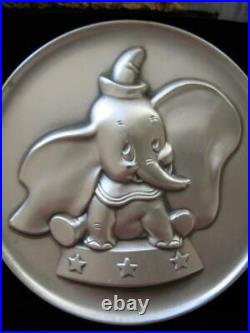 2.3 Oz Dumbo Disney Kirk Collection 1974 Relief. 925 Silver Coin Very Rare +gold