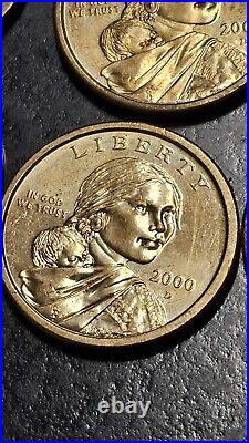 39 Coin Lot 2000 D & P SACAGAWEA COLLECTABLE ONE DOLLAR COIN US LIBERTY GOLD $1