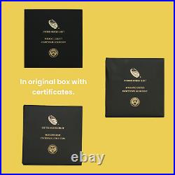 3pc. Collection of 2016 W Commemorative Gold Walking Standing Mercury GLD001