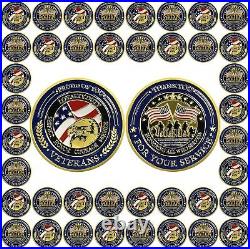 42Pcs Thank You Gift for Men Women Military Veterans Appreciation Challenge Coin