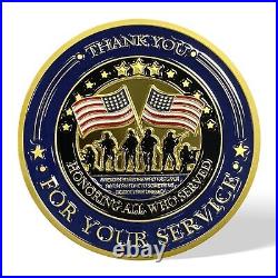 42Pcs Thank You Gift for Men Women Military Veterans Appreciation Challenge Coin