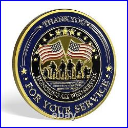 42Pcs Thank You Gift for Men Women Military Veterans Appreciation Challenge Coin