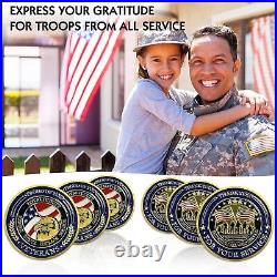 50Pack Military Challenge Coins Veterans Coin Thank You for Your Service Gifts