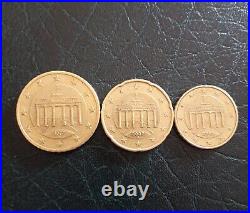 50,20,10 Euro Cents 2002 A, Euro coin Set Germany? Vintage