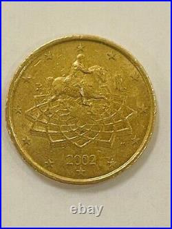 50 EUR CENT Coin ITALY 2002 RARE Marcus Aurelius Precious Collections