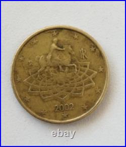50 EUR CENT Coin ITALY 2002 RARE Marcus Aurelius Precious Collections rar