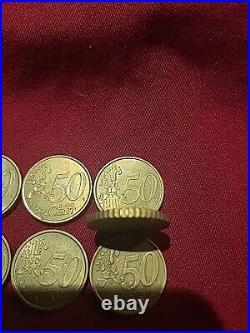 50 EUR CENT ITALY 2002 RARE Set Of 8 Coins Marcus Aurelius Collections