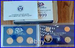 50 State Quarters And Mint Sets 1999-2008 Complete US Mint Proof Set Boxed