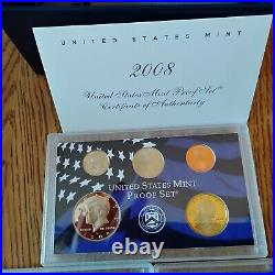 50 State Quarters And Mint Sets 1999-2008 Complete US Mint Proof Set Boxed