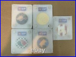 5 LEGO VIP Collectible Coins SPACE, CASTLE, PIRATE, OCTAN GOLD NEW FREE SHIPPING