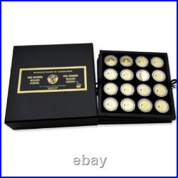 64pcs Zimbabwe 2008 Gold Plated Challenge Coin in Box Collection Gift