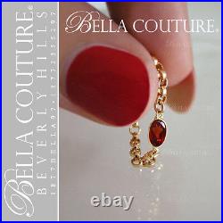 $699 Bc New Victorian 18k Gold Garnet Antique Diamond Rosecut Pendant Necklace