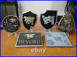 6 Seal Team Six DEVGRU Challenge Coins Squads Blue Gold Red Black Silver & Grey