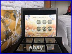 6 x 100 francs 6 x 1g gold Royal Jewellery Collection Congo 2018 mirror gloss