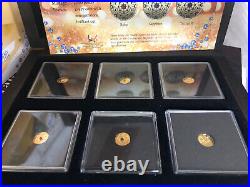 6 x 100 francs 6 x 1g gold Royal Jewellery Collection Congo 2018 mirror gloss