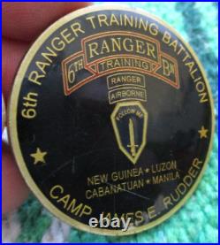 6th Airborne Ranger Training BN Camp James E. Rudder Eglin Army Challenge Coin