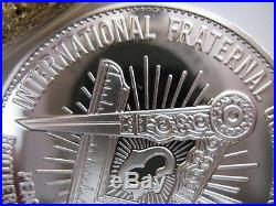 7/8-oz Gen. John Lejeune Freemason Brotherhood Masonic Coin Silver. 925+gold