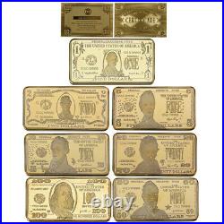 7 x 1 OZ Ounce Coin Collection USA DOLLAR HOME DECORATION GOLD PLATED