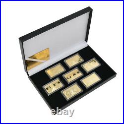 7 x 1 OZ Ounce Coin Collection USA DOLLAR HOME DECORATION GOLD PLATED