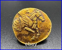 8 Gram Antique Hellenistic Greek Antiquities Gold Coin Stamp Jewelry Pendant 17k