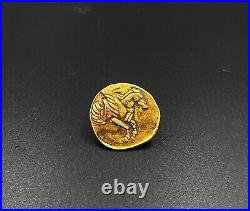 8 Gram Antique Hellenistic Greek Antiquities Gold Coin Stamp Jewelry Pendant 17k