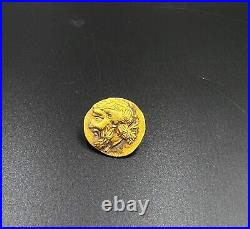 8 Gram Antique Hellenistic Greek Antiquities Gold Coin Stamp Jewelry Pendant 17k