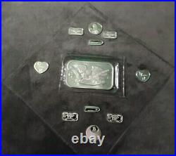 999 Silver Bullion- COLLECTION Mixed Lot 11x Bars Precious Metals- BU -Gift