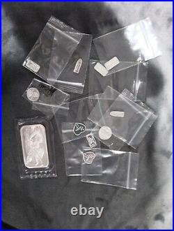 999 Silver Bullion- COLLECTION Mixed Lot 11x Bars Precious Metals- BU -Gift