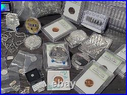 999 Silver Bullion In HUGE, MIXED Lot Of COLLECTIBLES, Gifts, 1ct Diamond ++++