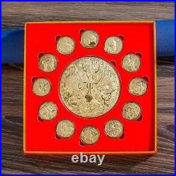 999 Yellow Gold Chinese Zodiac Coins Set HOYON Luxury Collection, Certified Je