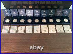 9 UNCIRCULATED AMERICAN EAGLE Silver Dollar Coins COA 2007-2008-2013 to 2019 W