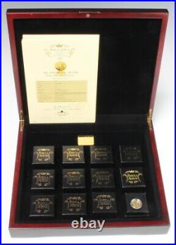 9ct Gold Coins London Mint Office Fabula Aurum Collection 12 X 1g Not Scrap
