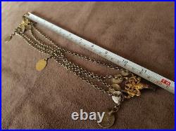 ANTIQUE 1820's GOLD PLATED SILVER Greek OTTOMAN NECKLACE authentic silver coins