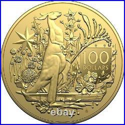 AUSTRALIA 2021 $100 Investment Coin Australia's Coat of Arms GOLD IN STOCK