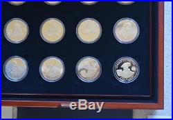 A History of the Monarchy Silver proof Crown Collection 12 Coin Set Plated Gold