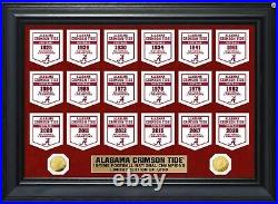 Alabama Crimson Tide Gold Coin Deluxe Banner Collection