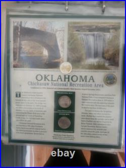 America The Beautiful State Quarter Collection Vol I&II pcs stamp&coin WithCabinet