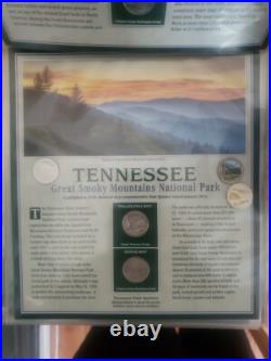 America The Beautiful State Quarter Collection Vol I&II pcs stamp&coin WithCabinet