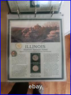 America The Beautiful State Quarter Collection Vol I&II pcs stamp&coin WithCabinet