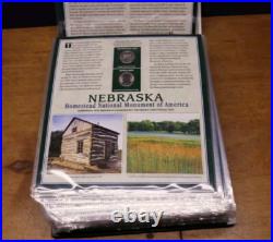 America The Beautiful State Quarter Collection Vol I&II pcs stamp&coin WithCabinet
